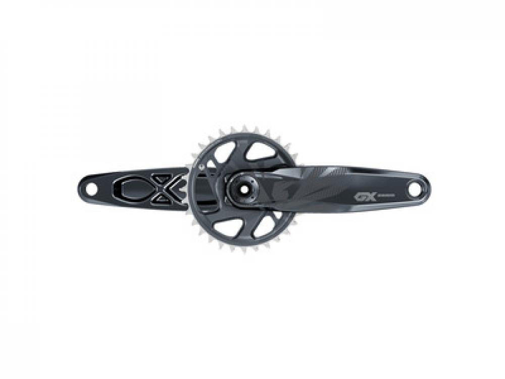 SRAM GX Eagle DUB Kurbelgarnitur 165mm 32T lunargrau - robuste 1x12 MTB-Performance