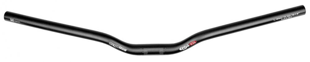 ergotec Lenkerbügel Ergo XXL Ø 25 - 4mm 650 mm 16° schwarz - 25.4 mm