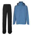 Basil Hoga Unisex Fahrrad Regenanzug: Jacke Horizon Blue, Hose Schwarz, Größe XXL.
