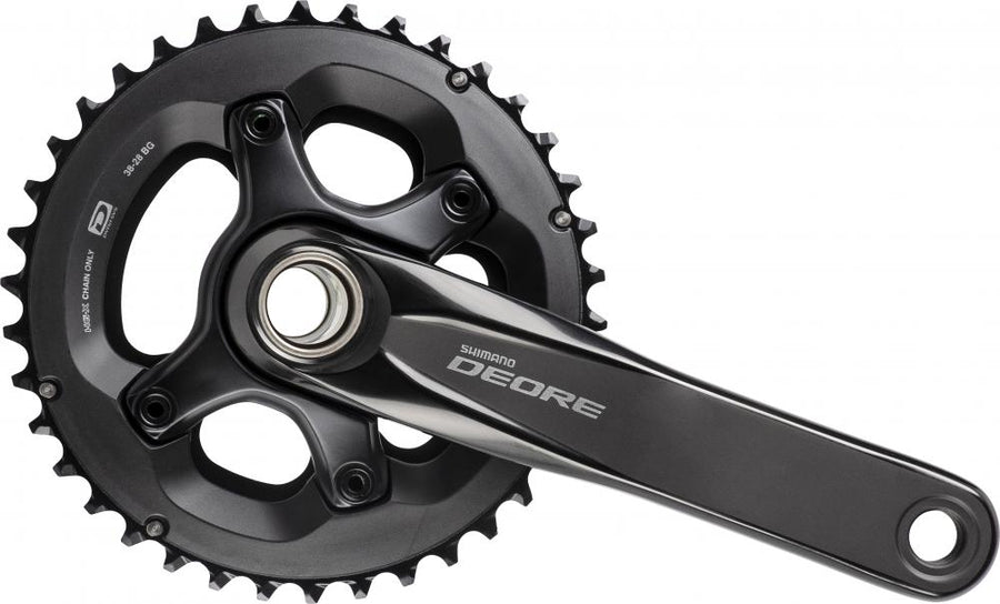 SHIMANO Kurbelgarnitur DEORE FC-M6000 Kurbelgarnitur - 10-fach, 175 mm, 38-28 Zähne, 28 Zähne