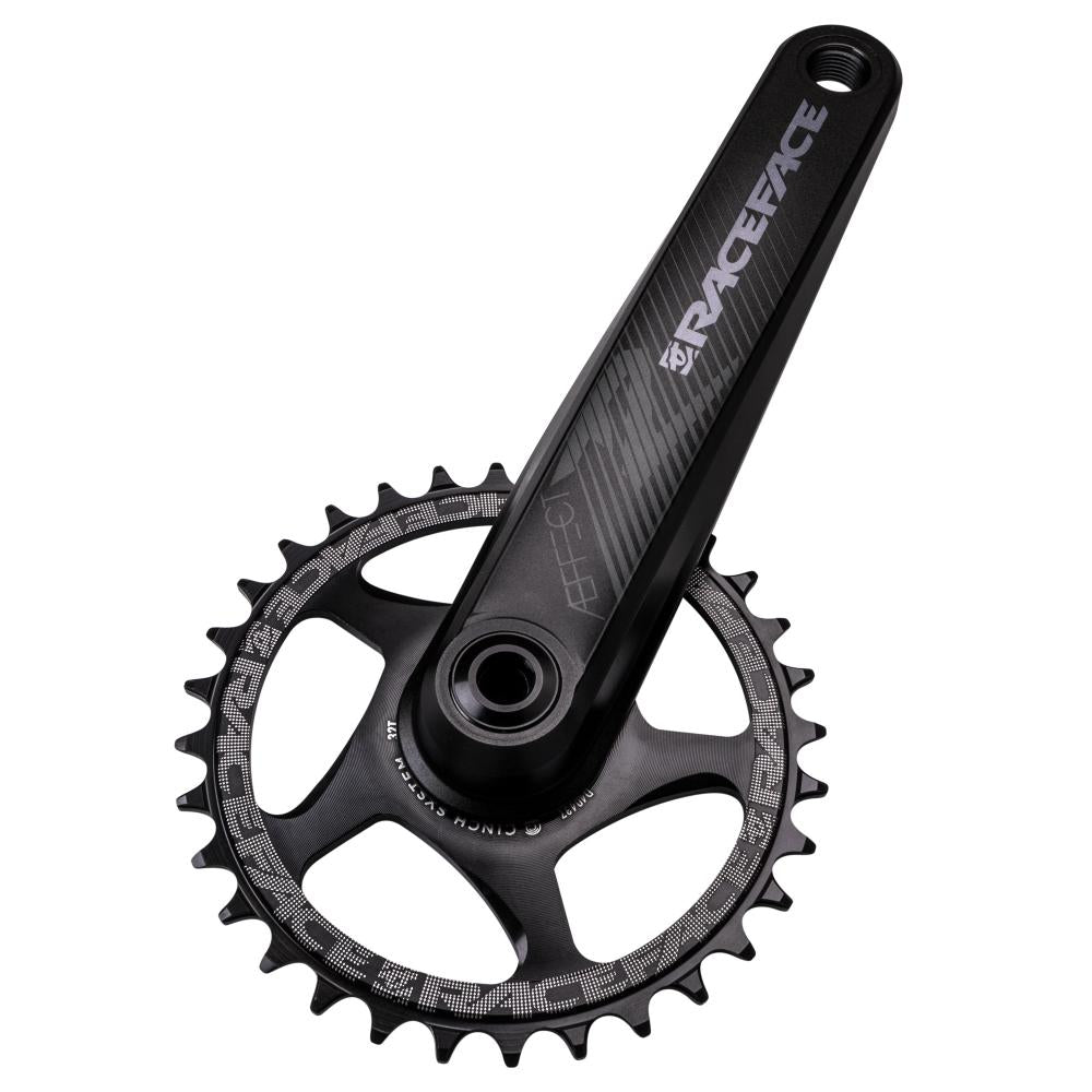 Race Face Aeffect R Kurbel, 170mm, 24mm, schwarz - robuste Performance-Kurbel für Trail & Enduro