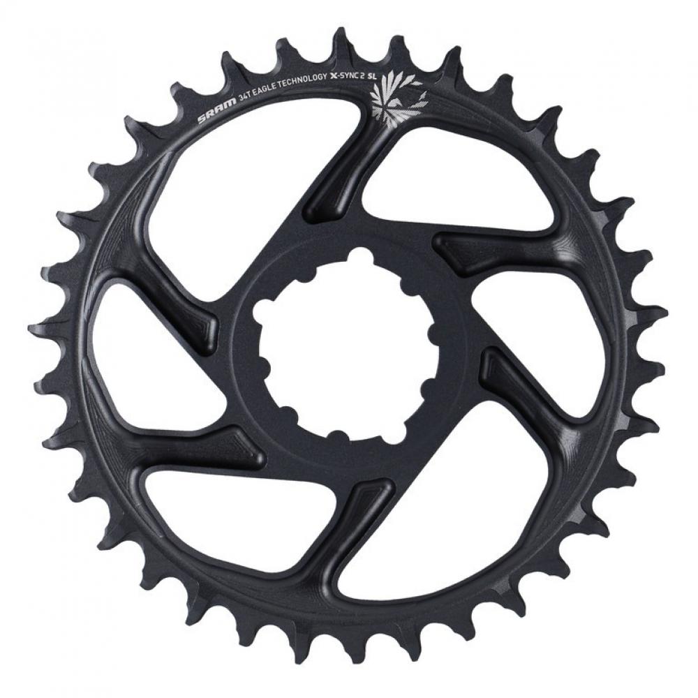 SRAM Kettenblatt X-Sync 2 SL Eagle 34T in lunargrau mit 3 mm Offset für Fahrräder.