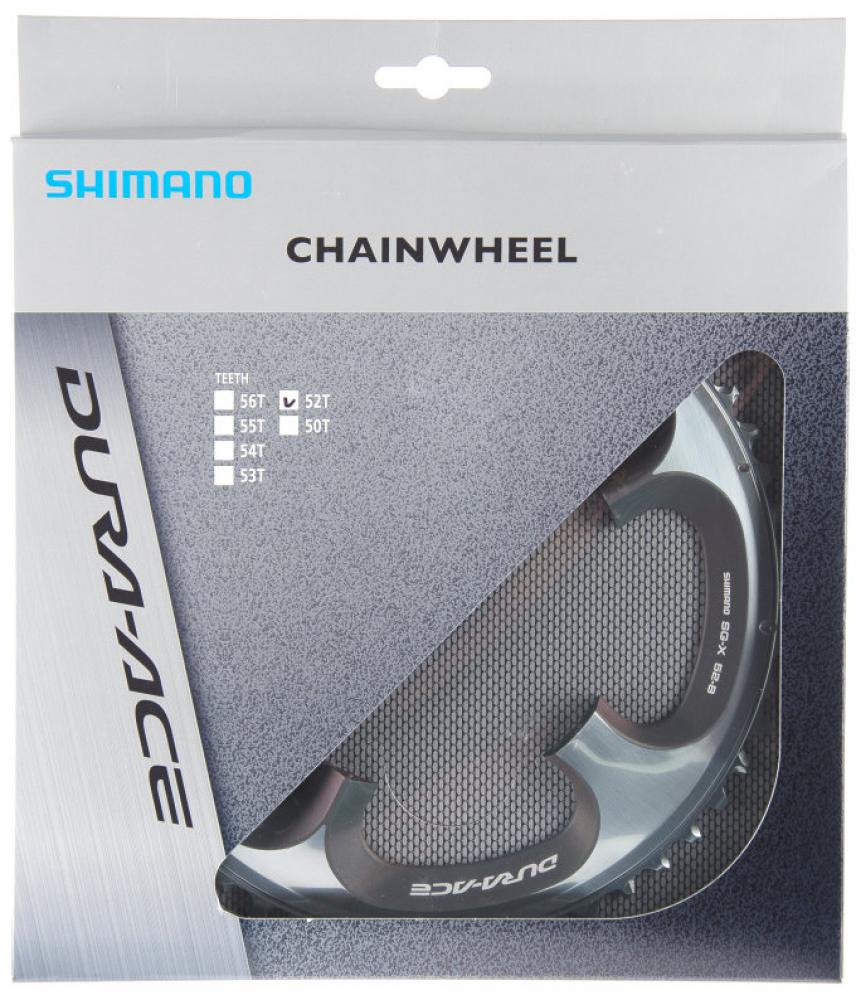 SHIMANO DURA-ACE FC-7900 Kettenblatt, 52 Zähne, silber, in Originalverpackung für Rennräder.
