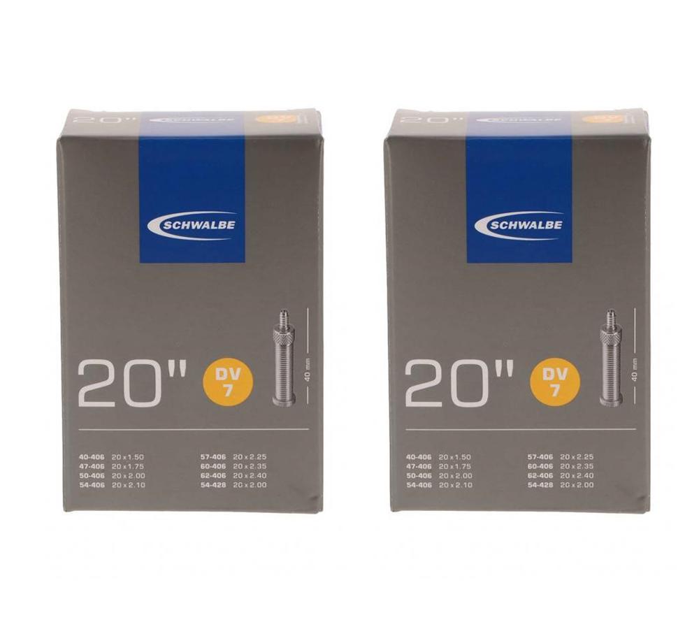 Schwalbe 2x Schlauch DV7 (40/62-406) - 20 Zoll