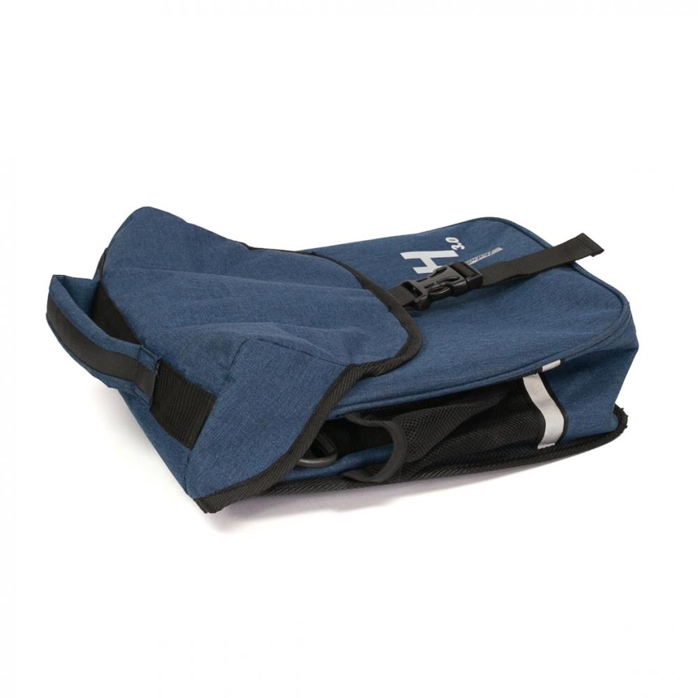 Haberland Einzeltasche 14l Basic 3.0 blau - praktische Fahrradtasche mit klappbarem Volumen