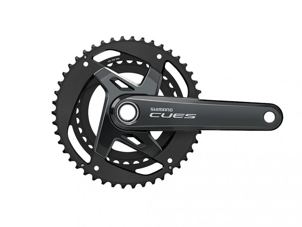 SHIMANO CUES FC-U8000 Kurbelgarnitur 11-fach, schwarz, mit 46-32 Zähnen.