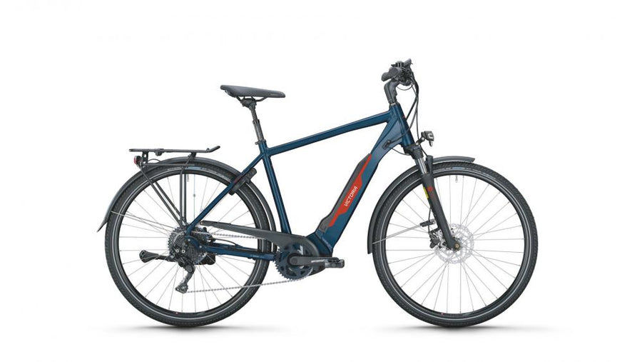VICTORIA Elektro-Trekkingrad "TRESALO 6" (#1), Diamant, 28", dark night, 1x10 Shimano Cues, 60cm