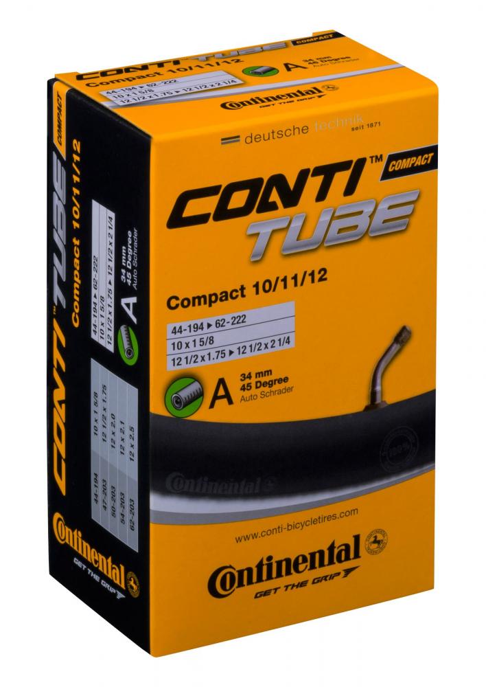 Continental Schlauch Compact 10"/11"/12 10 - zuverlässiger Fahrradschlauch mit 45° AV-Ventil