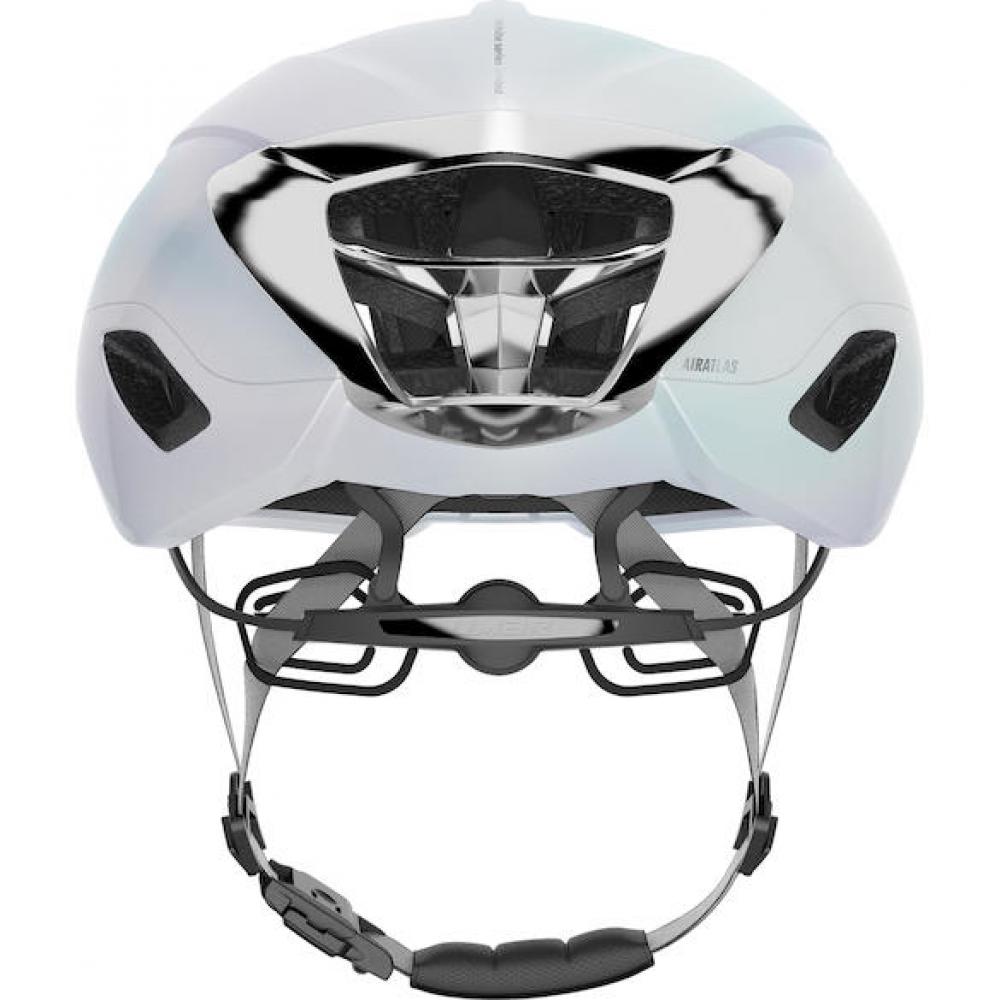 Limar Air Atlas W&B Opal White Silver M Weiß/Silber - aerodynamischer Rennradhelm