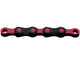 KMC DLC12 WAXED 12-fach Fahrradkette Schwarz/Pink - Gewachste Kette mit DLC-Beschichtung