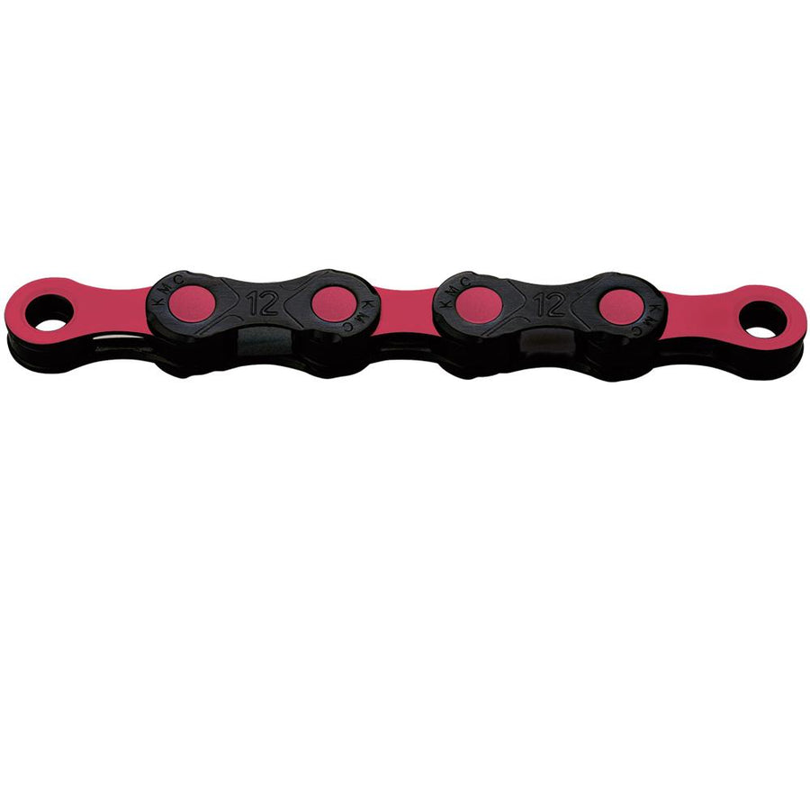 KMC DLC12 WAXED 12-fach Fahrradkette Schwarz/Pink - Gewachste Kette mit DLC-Beschichtung