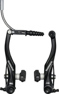 Schwarze Shimano Alivio BR-T4000 V-Brake Vorderbremse, leistungsstark für MTB und Trekking.