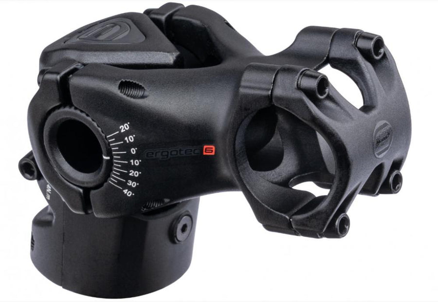 Humpert/Ergotec Vorbau ERGOTEC Vorbau Swell RE 70 i Ahead 35mm verstellbar -20°/+40° schwarz sandgestrahlt Alu 6061T6 Level 6 teilbar interne Kabelführung e-Bike ready