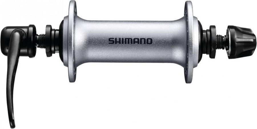Shimano HB-T3000 Acera VR-Nabe 100 mm, 32 Loch, silber - zuverlässige Vorderradnabe mit Schnellspanner