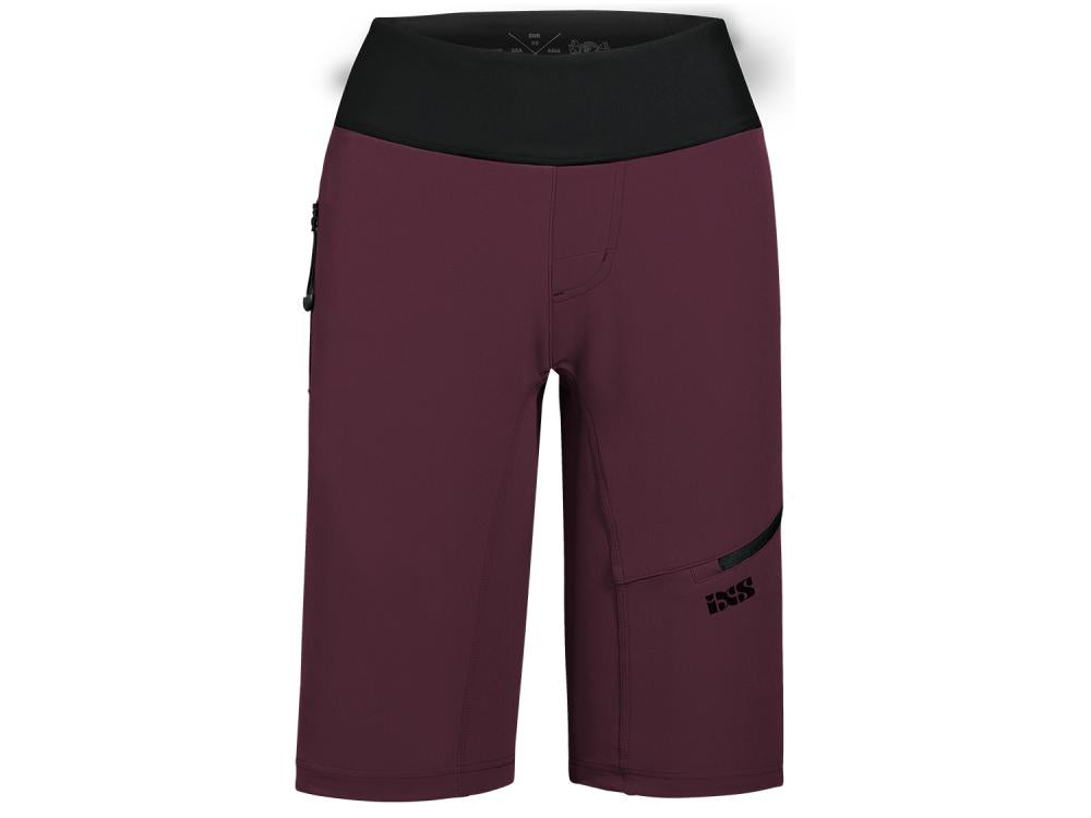 IXS Sports Division iXS Carve Hip-Hugger Women Shorts 36 Raisin - komfortable MTB-Damenshorts