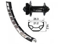 XLC Vorderrad 26x1.9 FW-A06 6-Loch schwarz Schnellspanner 32-Loch
