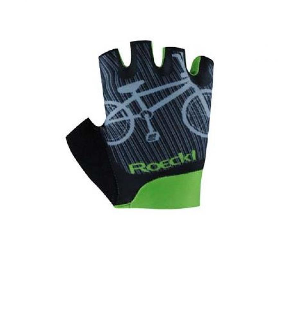 Roeckl Sports Juniors Bike Fingerhandschuhe Trapani (black shadow) Größe 5