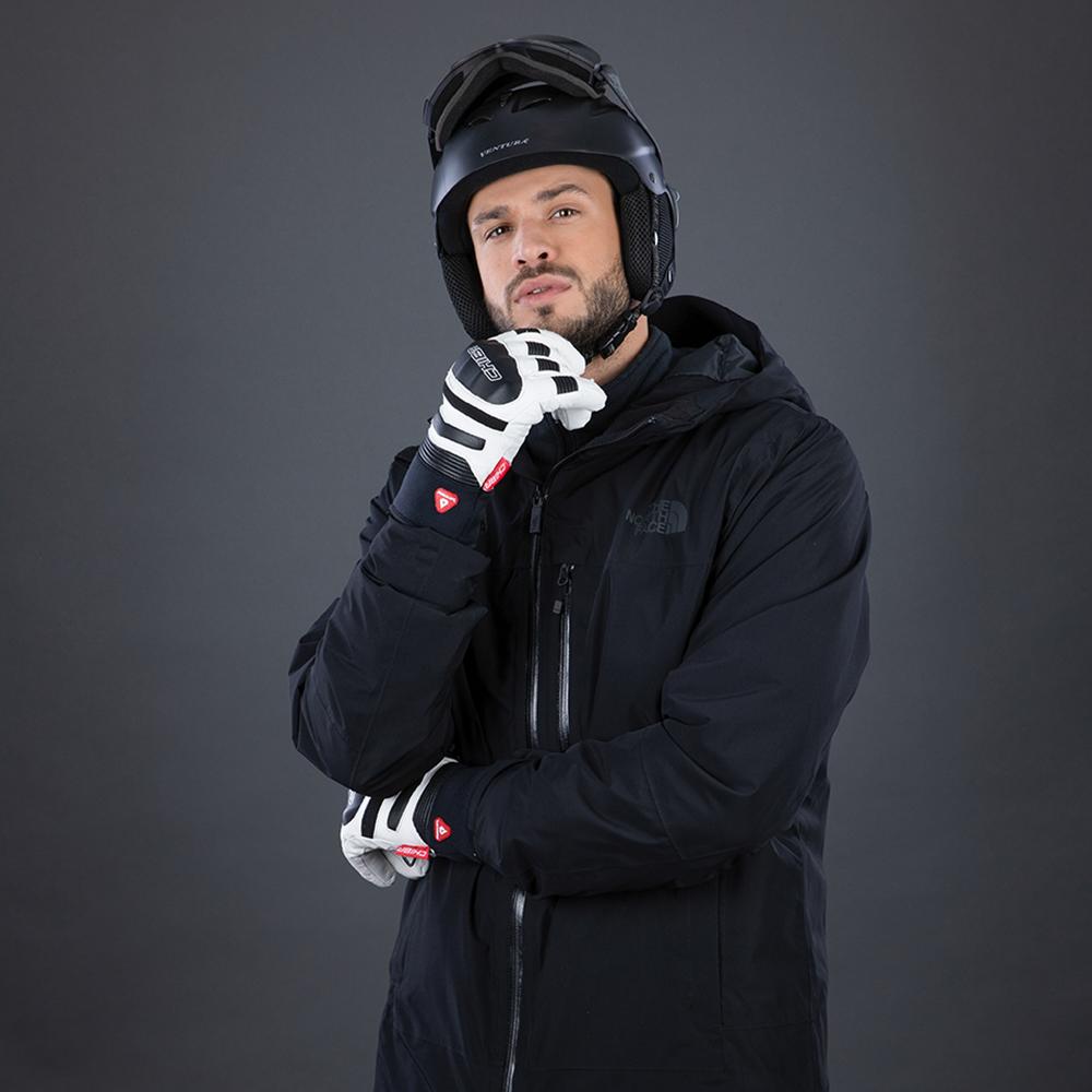 CHIBA Super Race - wasserdichte, winddichte Radhandschuhe, Größe 8, weiß