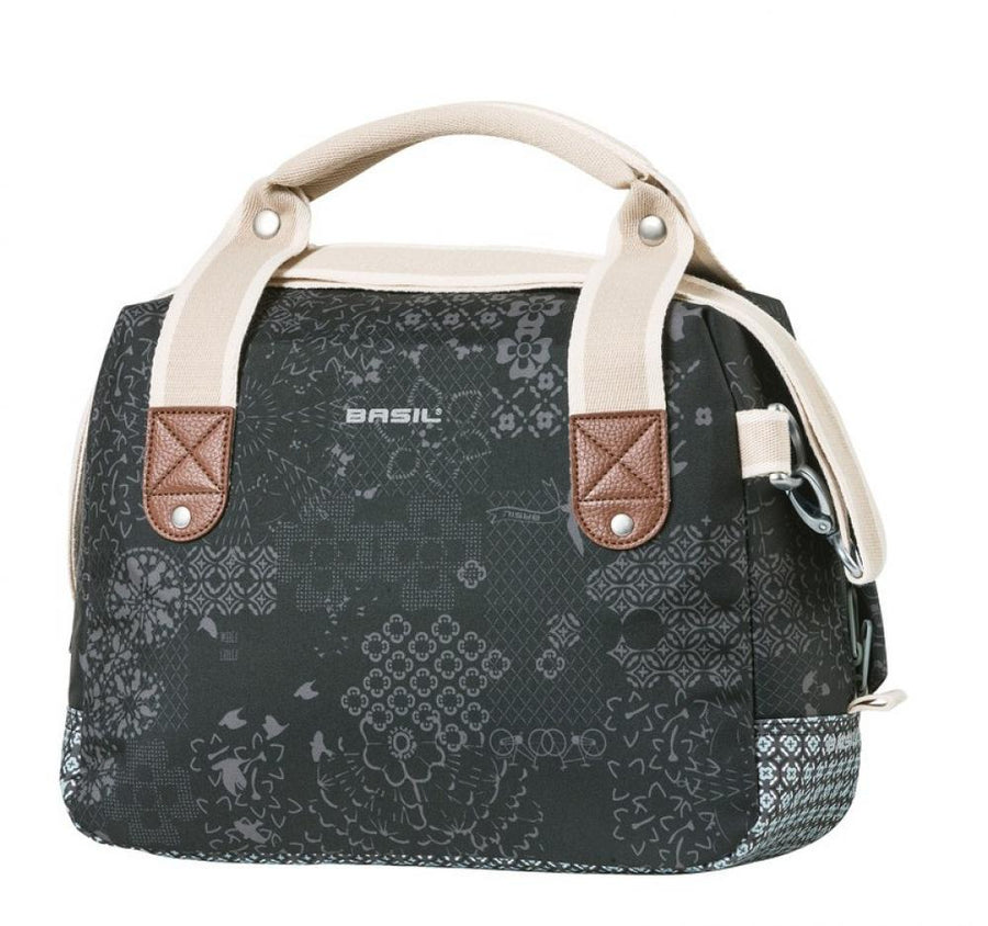 Basil Lenkertasche Boheme City Bag charcoal mit Reißverschluss 8 Liter