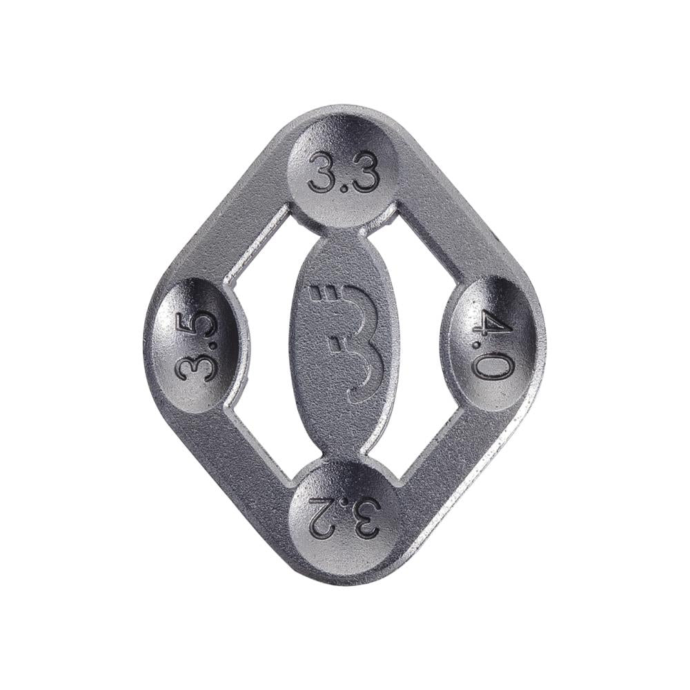 BBB Cycling BBB Speichenspanner Turner II 3.2/3.3/3.5/4mm silber - präziser Speichenschlüssel für sichere Laufräder