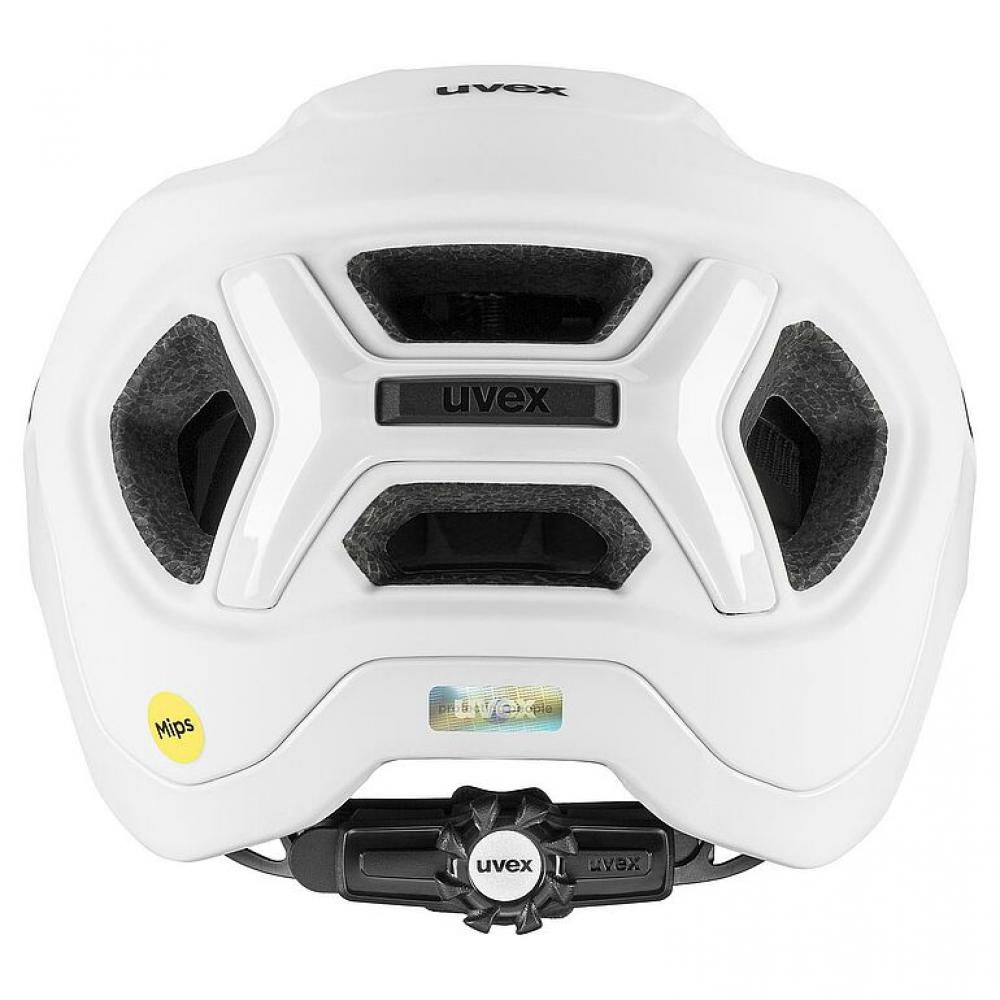 uvex react MIPS MTB-Helm white matt 56-59cm, mit MIPS-System für mehr Sicherheit, 14 Belüftungen, leicht, stoßfest, höhenverstellbar, ideal für Trail und Enduro