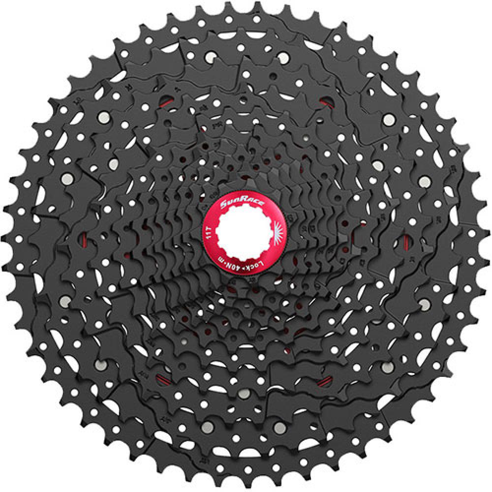 SunRace CSRZ800 Kassette 12-fach 11-42T Schwarz/Rot - Gravel & Road
