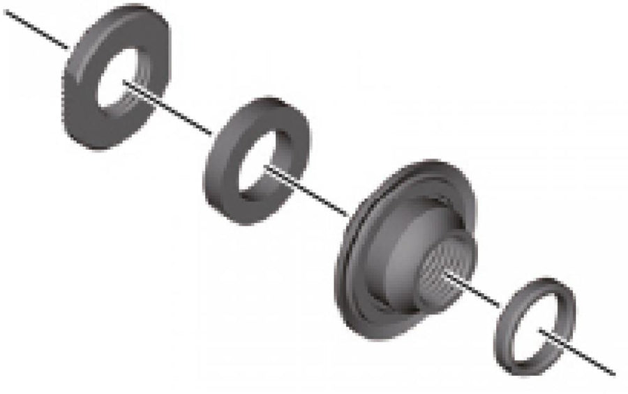SHIMANO Achsmutter Links WH-RX31-F - für WH-RX31 Vorderrad, Rennrad/Cross