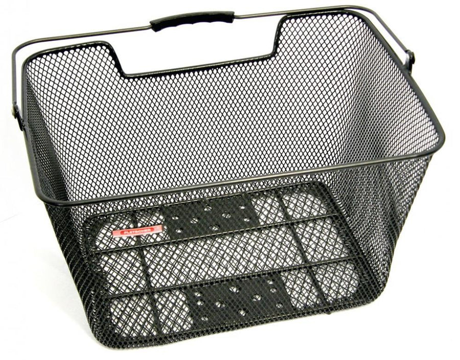 Pletscher Gepäckträger Gepäckträger-Korb schwarz mit Adapter - 32x40x23 cm