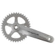 M-WAVE Kurbelsatz 38 Zähne 170 mm Aluminium Stahl 1-fach JIS silber für 1/2\" x 3/32\" Ketten City Trekking Räder langlebig stabil leichtgängige Kraftübertragung
