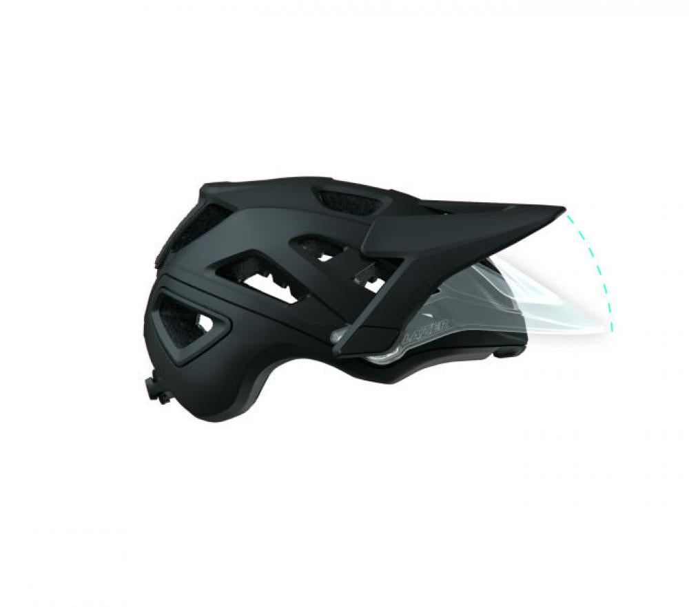 Visier Jackal Kineticore Matte Black M Matt - Ersatzvisier Für Klare Sicht Am Trail