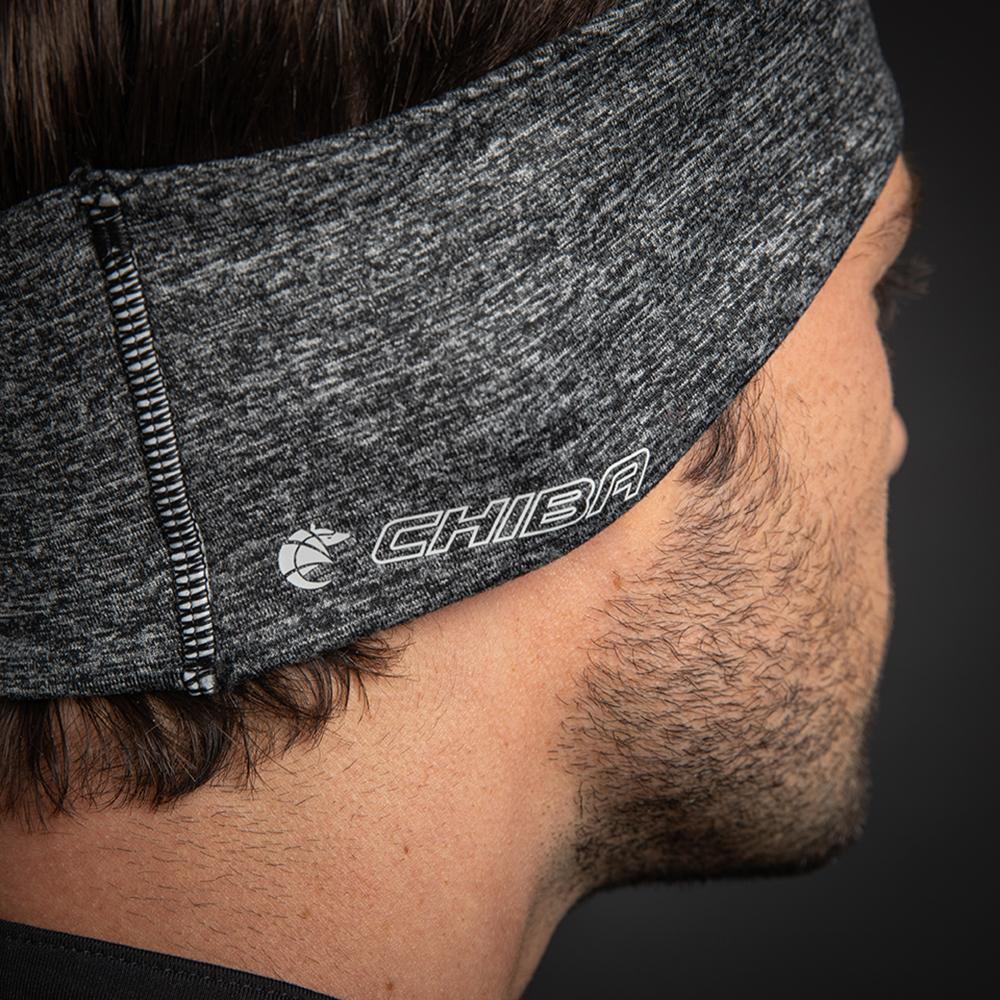CHIBA Stirnband Pro Man - L/XL, hellgrau, Thermostretch, reflektierend