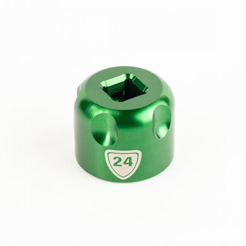 Werkzeug Abbey Bike Tools Federgabel Top-Cap Werkzeug 38 Grün - präzises CNC-Montage-Tool