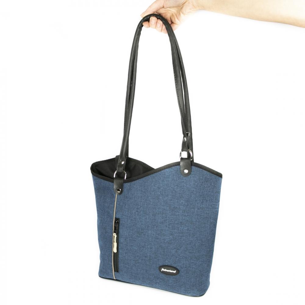Haberland Lenkertasche Melanie blau - flexible Lenkertasche & Rucksack für Alltag und Tour
