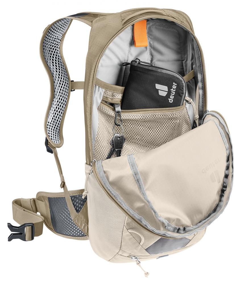 Deuter Race 8 Fahrradrucksack Alu-Greystone - Leichter & stabiler Rucksack mit Airstripes