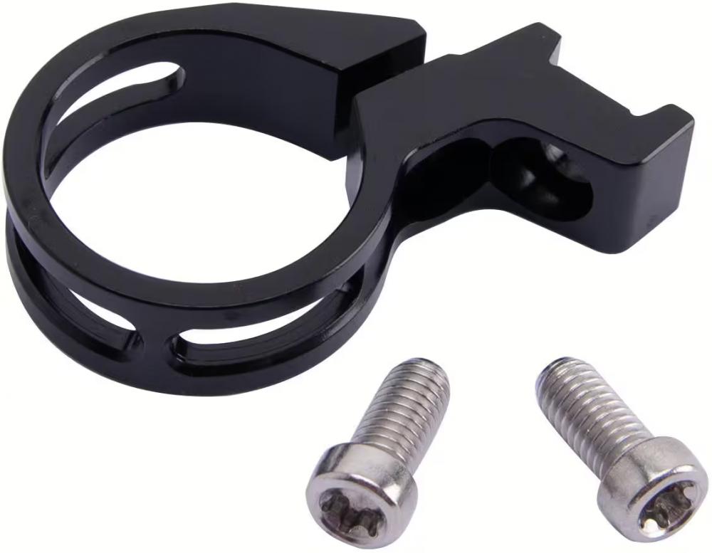 SRAM Eagle AXS Fahrrad Klemme für ergonomische Funk-Schaltbedienung, schwarz, mit Schrauben.
