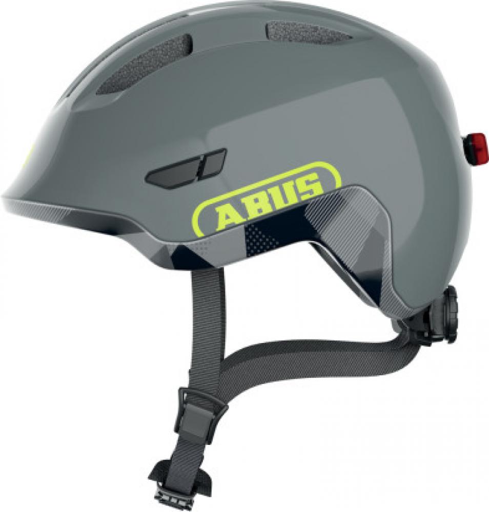 Abus Kinderhelm Smiley 3.0 ACE LED shiny grey Gr. S 45-50 cm