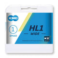 KMC HL1 Wide 1s Kette 1/2 x 1/8" 100 Glieder silber - robuste Singlespeed-Kette