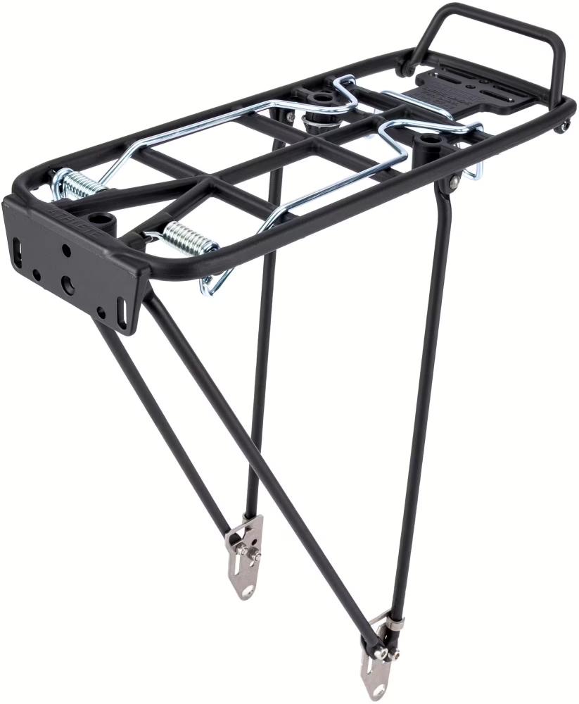 Gepäckträger Quick-rack 28-29 Zoll - Robuster Aluminium-gepäckträger Mit Federklappe, Werkzeugloser Schnellmontage An Sattelstütze Ø 25-32 Mm Und Ausfallende, Schwarz, Bis 25 Kg Tragkraft