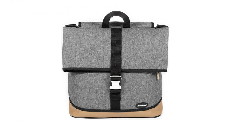 Haberland Einzeltasche Melan I grau - praktische Fahrradtasche mit Kompaktschiene