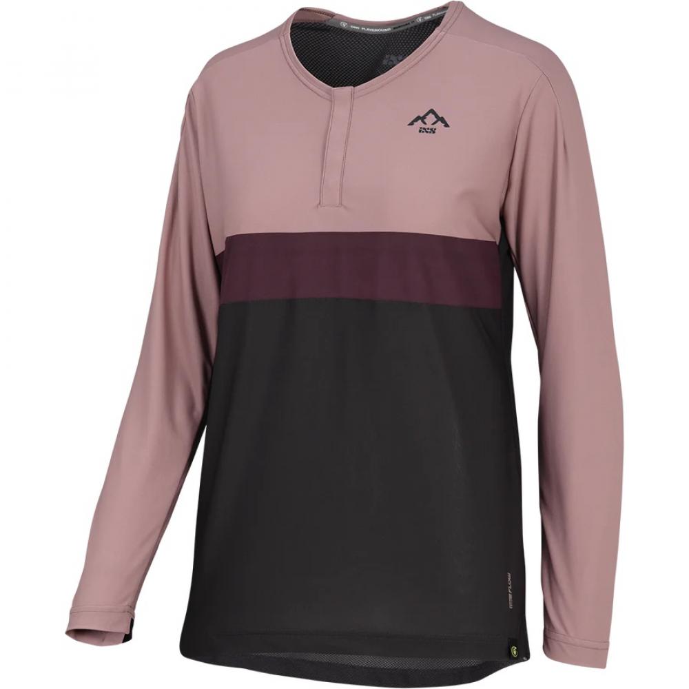 IXS Sports Division iXS Flow XTG Women's Long Sleeve Henley 38 Anthracite / Raisin - wetterfestes MTB-Trikot