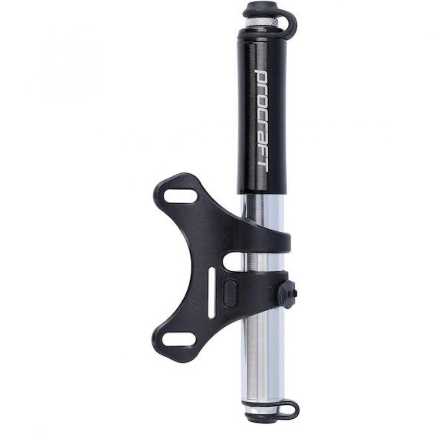Procraft Minipumpe Thruster HP Ultimate CNC 185 mm Schwarz-silber - ultrakompakte Hochdruckpumpe