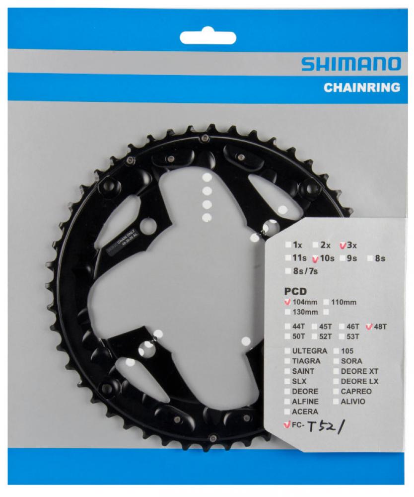 SHIMANO Kettenblatt FC-T521 48 Zähne - effiziente Übersetzung für Trekking- und Citybikes