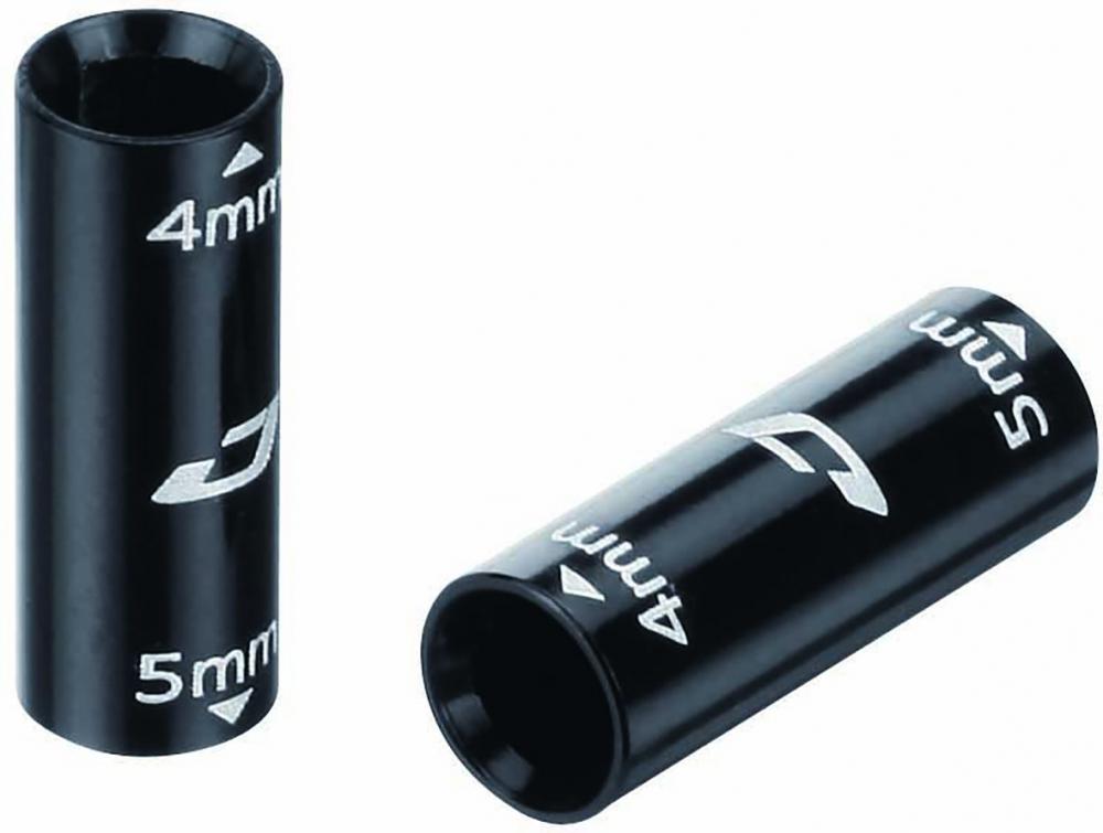 Jagwire CHA119 Außenhüllenverbinder Schwarz - Aluminiumhülse für sichere Zugverbindungen