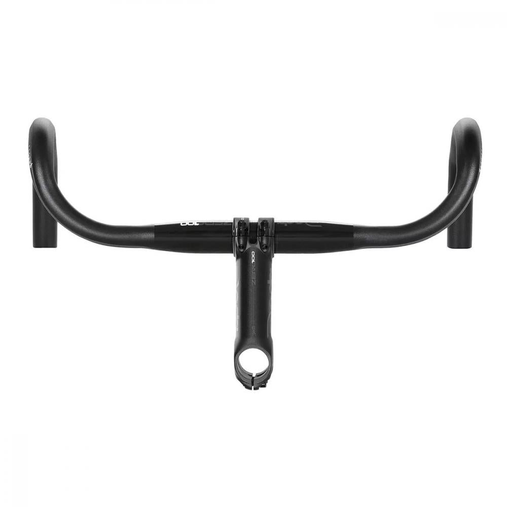 Deda Elementi Lenker Zero100 Anatomic 44 Zentimeter black on black - Rennradlenker aus 7075 Aluminium, 31,7 Millimeter Klemmung, Reach 86 Millimeter, Drop 142 Millimeter