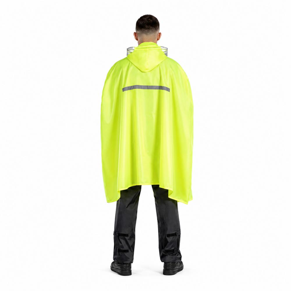 CHIBA Regenponcho - neongelb, XL/XXL, wasserdicht & winddicht