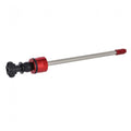 RockShox DebonAir Luftfeder Upgrade Kit 180mm Lyrik/Yari. Silberner Schaft, roter Zylinder, schwarze Kappe.