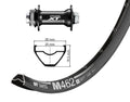 DT SWISS Laufrad Vorderrad 29 Zoll Deore Xt Schwarz Steckachse 15Mm 110Mm M462 Disc Schwarz Nirosta-Speichen Schwarz 32-Loch Bike-Parts