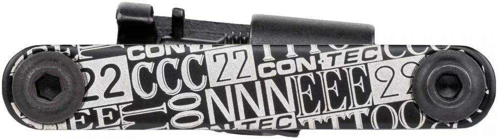 CONTEC Pocket Gadget F22 Stealth Fahrrad-Multitool, 22 Funktionen, Kettennieter, Torx, Innensechskant, Speichenschlüssel, schwarz