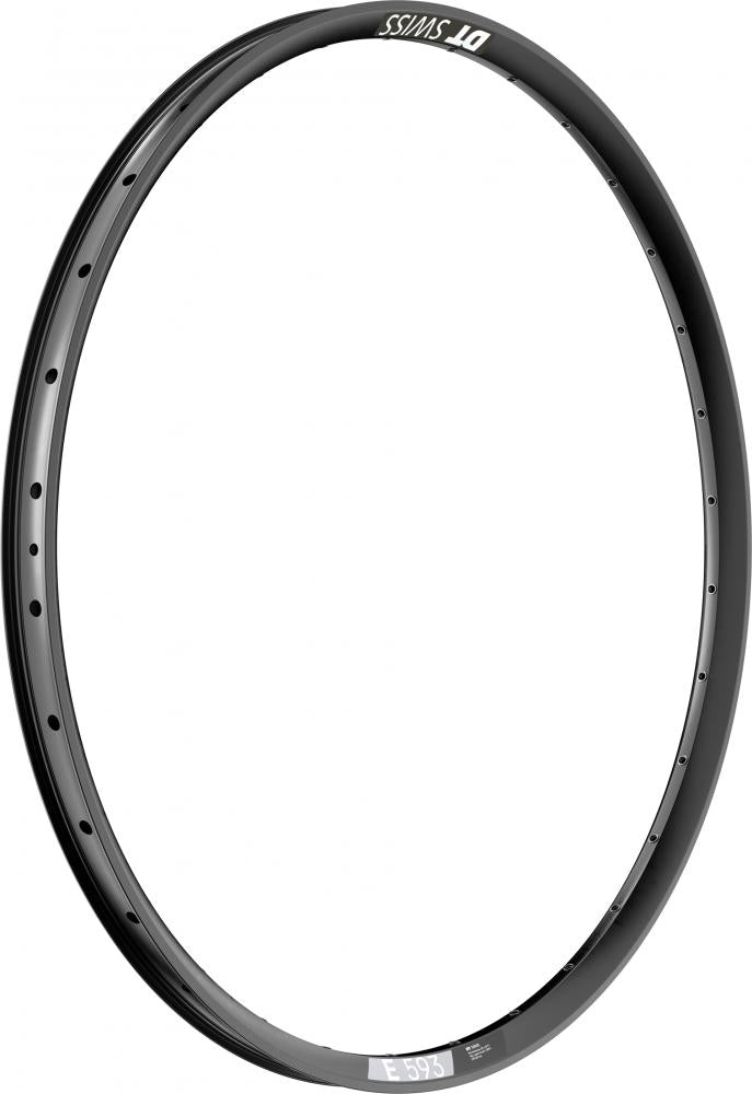 DT Swiss Felge E 593 26 Zoll 32 Loch Schwarz, robuste Enduro-Felge mit 30 mm Innenweite.