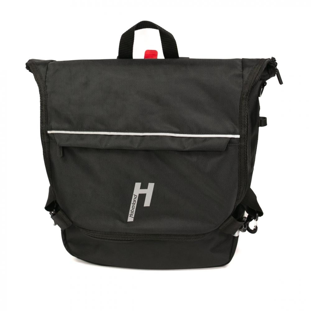 Haberland Bike-Rucksack Sporty schwarz/reflex - vielseitiger Fahrradrucksack mit Regenschutz